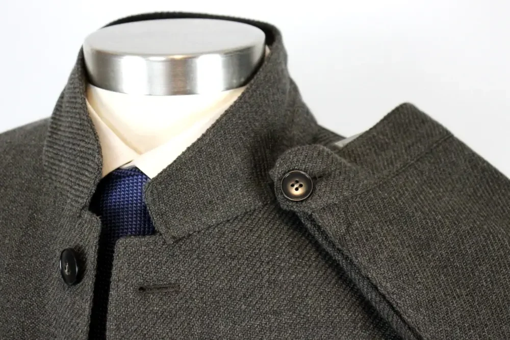 $1650 Canali Blazer 48 R (58 EU) Mens Brown Wool Cotton Nuvola Trim Sport Coat